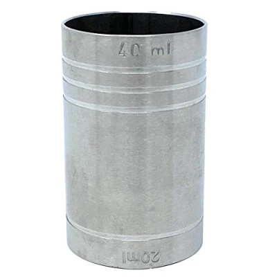 Imagen de Jigger Vaso medidor doble de 2 cl y 4 cl, 20 ml, 40 acero inoxidable, dosificador alcohol, certificado