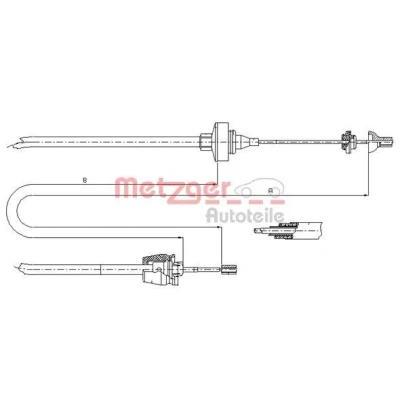Imagen de METZGER 10.2372 Cable de Embrague COFLE RENAULT: TWINGO 1