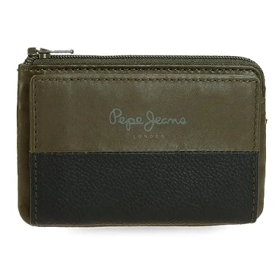 Imagen de Pepe Jeans Dual Monedero Verde 11x7x1,5 cms Piel