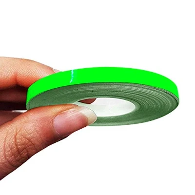 Imagen de 4R Quattroerre.it 10477 Franjas Trim Tiras Adhesivas para Coche, Verde Neón, 5 mm x 10 MT