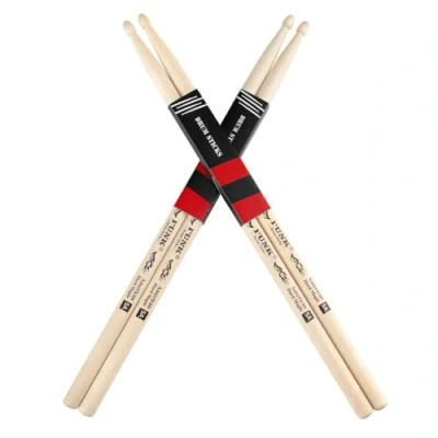 Imagen de Palos de tambor Rebound America Madera arce dura, recta y duradera, ideal para bateristas todos los niveles, utilizados batería, percusión práctica (pares 5A 2)