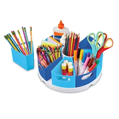 Imagen de Learning Resources Organizador Create a Space (azul), de material papelería, el aula y para hogar, plástico que se limpia pasando un trapo, set 10 piezas