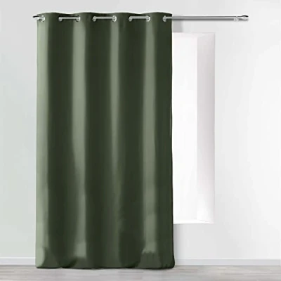 Imagen de Douceur d&#039;Intérieur 1609119 Cortinas, Poliéster, Caqui, 140 X 280 Cm
