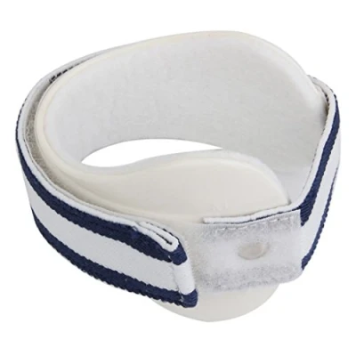 Imagen de Wlauqueta 1 unidad de soporte ajustable para codo tenista epicondilitis alivio del dolor blanco (L)