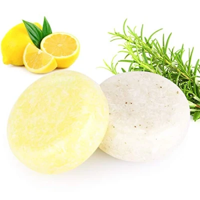 Imagen de PHOGARY 2PCS Hair Shampoo Bar, Jabón para el cabello (Rosemary + Limón) Varias fragancias Plant Essence seco y dañado 3.88 oz