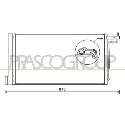 Imagen de PRASCO FD428C001 Condensador con secador 15 Aluminio 700 R 134 a FORD: FOCUS 3, C Max 2, 3 Turnier