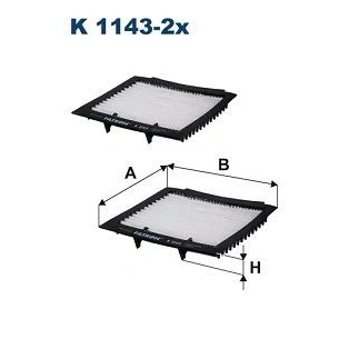 Imagen de FILTRON K 1143 2x Filtro de habitáculo partículas 215 195 25 LAND ROVER: Range Rover 2