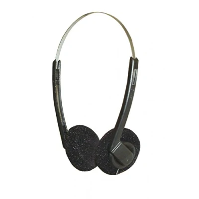Imagen de Electrovision Black Stereo Headphones with Adjustable Headband A070DB