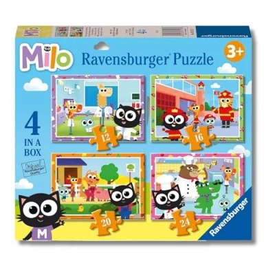 Imagen de Ravensburger Puzzle Milo, Colección 4 in a box, 10, 12, 14, 16 Piezas, para Niños, Edad Recomendada 3+ Años