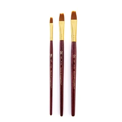 Imagen de Royal &amp; Langnickel Set de brochas Peine, taklon (3 Piezas) Color Dorado (Royal Brush RSET 9148)