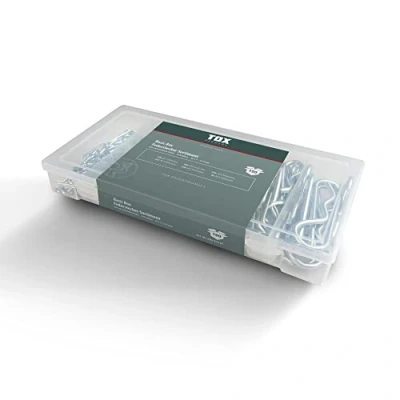 Imagen de TOX Gama de enchufes muelles acero galvanizado, 6 tamaños diferentes en caja transporte transparente, 1,7 3,7 mm, longitud 25 60 utilizable vehículos y aparatos, 150 tlg.