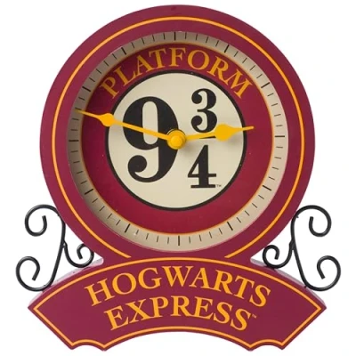 Imagen de Silver Buffalo Harry Potter Hogwarts Express Reloj de Escritorio con Plataforma 9 3/4