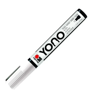 Imagen de Marabu YONO 12400103070 Rotulador acrílico (punta redonda japonesa, resistente a la luz y al agua, para casi todas las superficies, 1,5 3 mm)