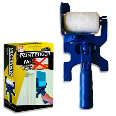 Imagen de STARLYF Paint Edger Rodillo de pintura con protección lateral y cepillo integrado/Fácil Práctico. Paredes, techos, esquinas, bordes