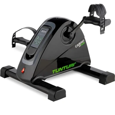 Imagen de Tunturi Cardio Fit M50 Mini Bicicleta de apartamento con Motor eléctrico/Pedal, Entrenamiento Brazos y piernas/Mini Bicicleta/Entrenador Movimiento para Personas Mayores Pantalla LCD Negro