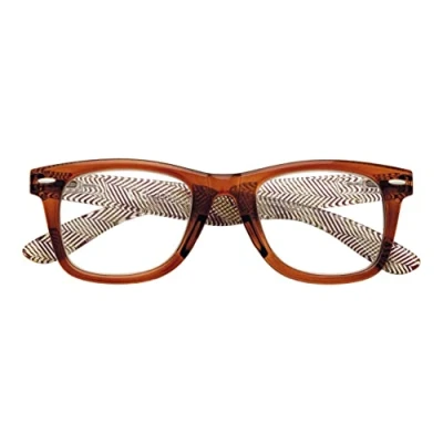 Imagen de Zippo Gafas de lectura, hechas con un marco líneas blandas, ideal para hombres y mujeres, diopter +2.50, color marrón, barras remo