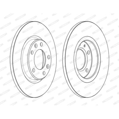 Imagen de FERODO DDF2569C Disco de freno 268 12 5 108 macizo revestido sin accesorios CITROËN: C4 Grand Picasso 2, Berlingo II Furgón, 2