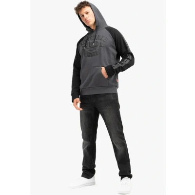 Imagen de Lonsdale Normale Passform Linnfoots Jersey con capucha, Hombre, Talla: 3XL, Anthracite black