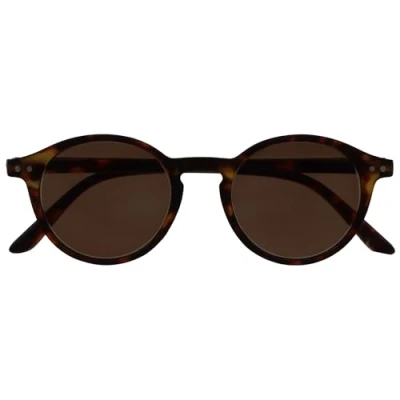 Imagen de OPULIZE REY Gafas de Lectura Solares Montura Redonda Retro Carey Marrón Mate Hombre Mujer Bisagras Muelle S56 2 +3.00