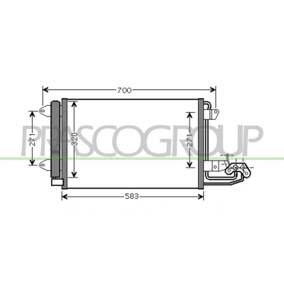 Imagen de PRASCO AD320C001 Condensador con secador 15 13 Aluminio 532 VOLKSWAGEN: Golf 6, 5, Touran I, SEAT: Leon II Hatchback, Altea, Altea XL