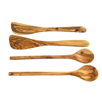 Imagen de D.O.M. Juego de cocina madera olivo (4 piezas, 2 x unidades)