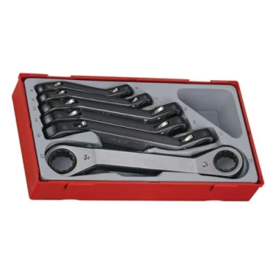 Imagen de Tengtools TTRORS Juego de 6 llaves con carraca acodadas, métrico