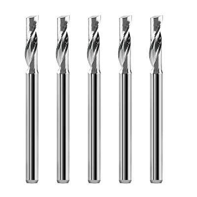Imagen de EU_HOZLY Cortadores de fresado aluminio para herramientas CNC (5 unidades, 3,175 x 12 mm)