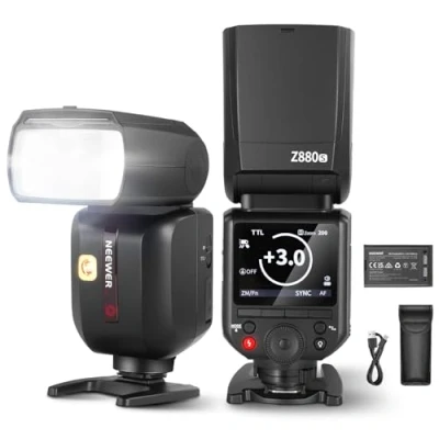 Imagen de NEEWER Z880 S 2,4G 76Ws TTL Flash Speedlite para Sony Cámara UI Actualizada Lámpara Modelado Ajustable TTL/M Interruptor Rápido Tecla TCM 1/8000s HSS 7,2V/3000mAh Batería 600 Potencia Completa