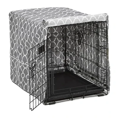 Imagen de MidWest Homes for Pets modelo CVR24T GY funda para jaula de perro con protector textil teflón, privacidad las jaulas y New World 60,96 cm largo