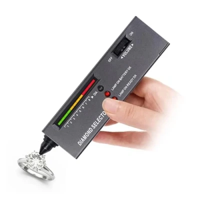 Imagen de TIEOAXFT Bolígrafo comprobador de Diamantes precisión Detector Profesional Selector Piedras Preciosas Mejorado Indicador LED