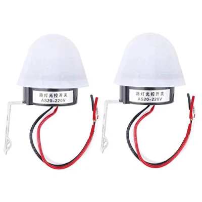 Imagen de 2 Piezas Interruptor del Sensor de Luz la Fotocélula Encendido Automático Apagado Control Conmutador Fotográfico Calle(220V)