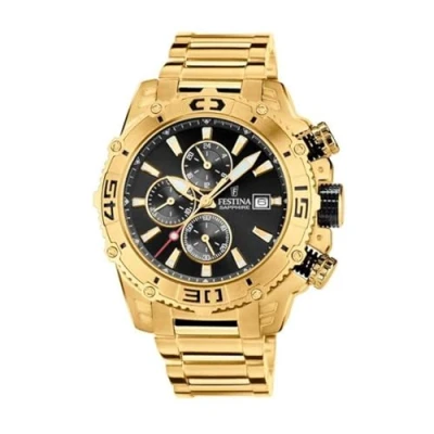 Imagen de Reloj FESTINA para Hombre F20492/4 Prestige Caja de Acero Inoxidable 316l Dorado Correa