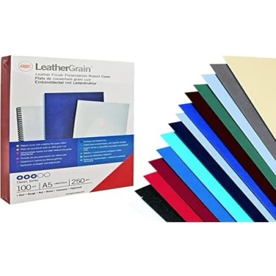 Imagen de GBC CE040030 Portada de encuadernación ANTELOPE símil piel 250 grs DIN A4 (Pack 100) color rojo
