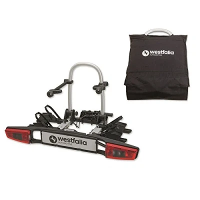 Imagen de Westfalia portabicicletas Bikelander para Enganches Incluye Bolsa; 2 Bicicletas; apto Bicicletas Eléctricas; plegable Luces híbridas LED