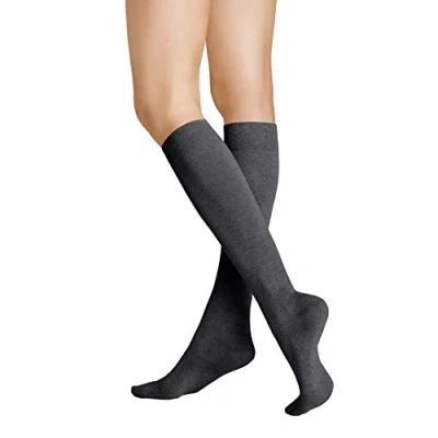 Imagen de Hudson Calcetines hasta la rodilla relaxed opacas para mujer, color Gris (Grau Mel) 550, talla 39/42