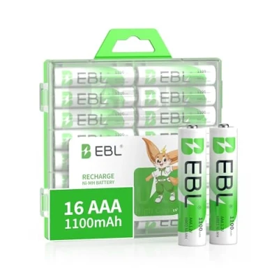 Imagen de EBL 1100mAh AAA Pilas Recargables Ni MH de 1,2V para los Equipos Domésticos (16 Unidades)