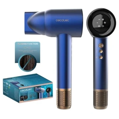 Imagen de Cecotec Secador de Pelo IoniCare RockStar Nano IonTech Blue, Con Plasma, 110000 Rpm, Pantalla, Control Inteligente Del Calor, 3 Temperaturas, Función Memoria