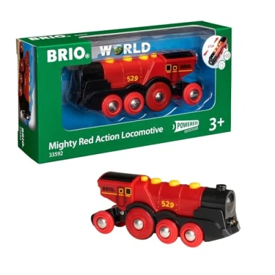 Imagen de BRIO Gran Locomotora a Pilas con luz y Sonido, Color Rojo (33592)