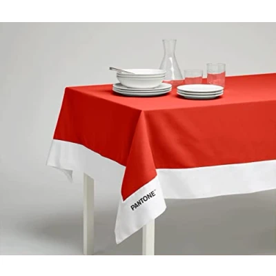 Imagen de Osama Home Pantone™ Mantel Rectangular de 6 plazas, 140 x 180 cm, 100% algodón, 220 g, Rojo