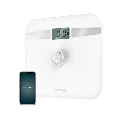 Imagen de Cecotec Báscula de baño Surface Precision EcoPower 10200 Smart Healthy. Con pulsador, Superficie vidrio templado alta seguridad, Sensores precisión, App