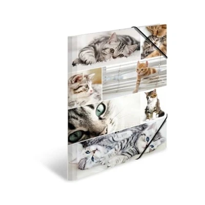 Imagen de HERMA 19219 carpeta de dibujo Animales con motivo Gatos, A3, cartón resistente, impresión interior, 1 palmo