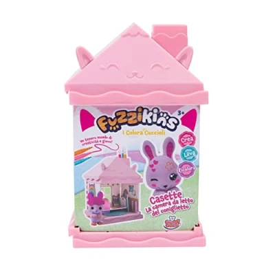 Imagen de Grandi Giochi Fuzzikins I Colorear Cachorros Casita, El Dormitorio del Conejito, para Colorear, Lavar y Volver a FUZ00003