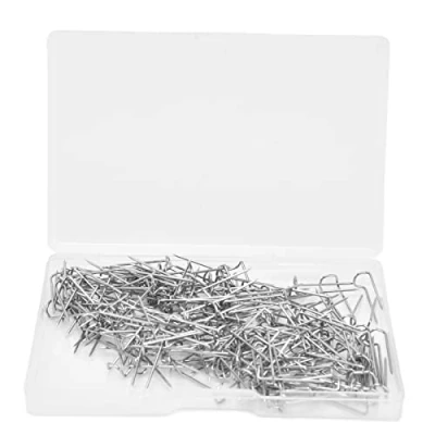 Imagen de Alfileres de Costura, 200 Piezas Horquilla en Forma U Acero Inoxidable Resistente Y Duradero Amplia Aplicación para Coser Ganchos Colgar(17mm)