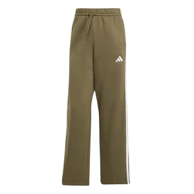 Imagen de adidas Essentials Pantalones de Forro Polar con Dobladillo Abierto 3 Rayas para Mujer