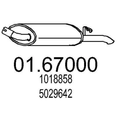 Imagen de MTS 01.67000 Silenciador trasero 760 FORD: FIESTA 3