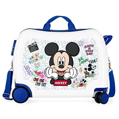 Imagen de Disney Mickey Be Cool Maleta Infantil Azul 50x39x20 cms Rígida ABS Cierre de combinación lateral 34L 1,8 kgs 4 Ruedas Equipaje Mano