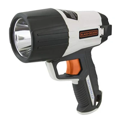 Imagen de Black+Decker Black &amp; Decker WPAK5BE Reflector LED Linterna del Impermeable y Recargable con Modo Halo de Ahorro energía (500 lúmenes, 5 vatios), Negro