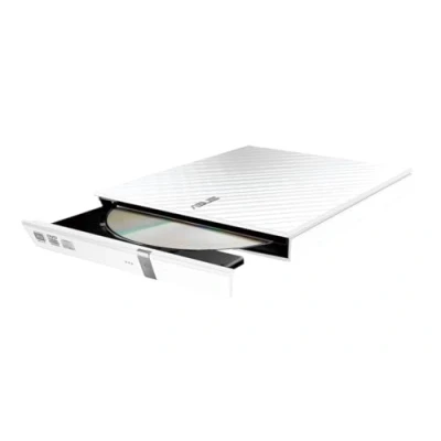 Imagen de Grabadora de DVD ASUS SDRW 08D2S U, Slim retail, Externa, Windows y Mac OS, blanco