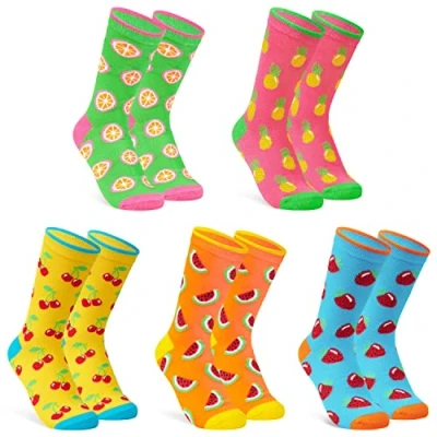 Imagen de CityComfort Transpirables Calcetines Pantorilla para Mujer, Regalos Divertidos (Multicolor Arcoíris)