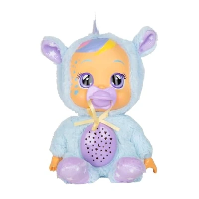 Imagen de BEBÉS LLORONES Goodnight Starry Sky Jenna Muñeca suave Quitamiedos para dormir, que llora lágrimas LED y proyecta Estrellas con Música relajante Regalo niños niñas +2 Años